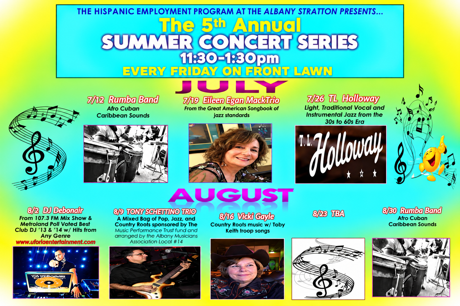 The 5th Annual Summer Concert Series at The Albany Stratton VA Medical Center — August 2, 2019 | Uforia Entertainment & DJ Debonair
